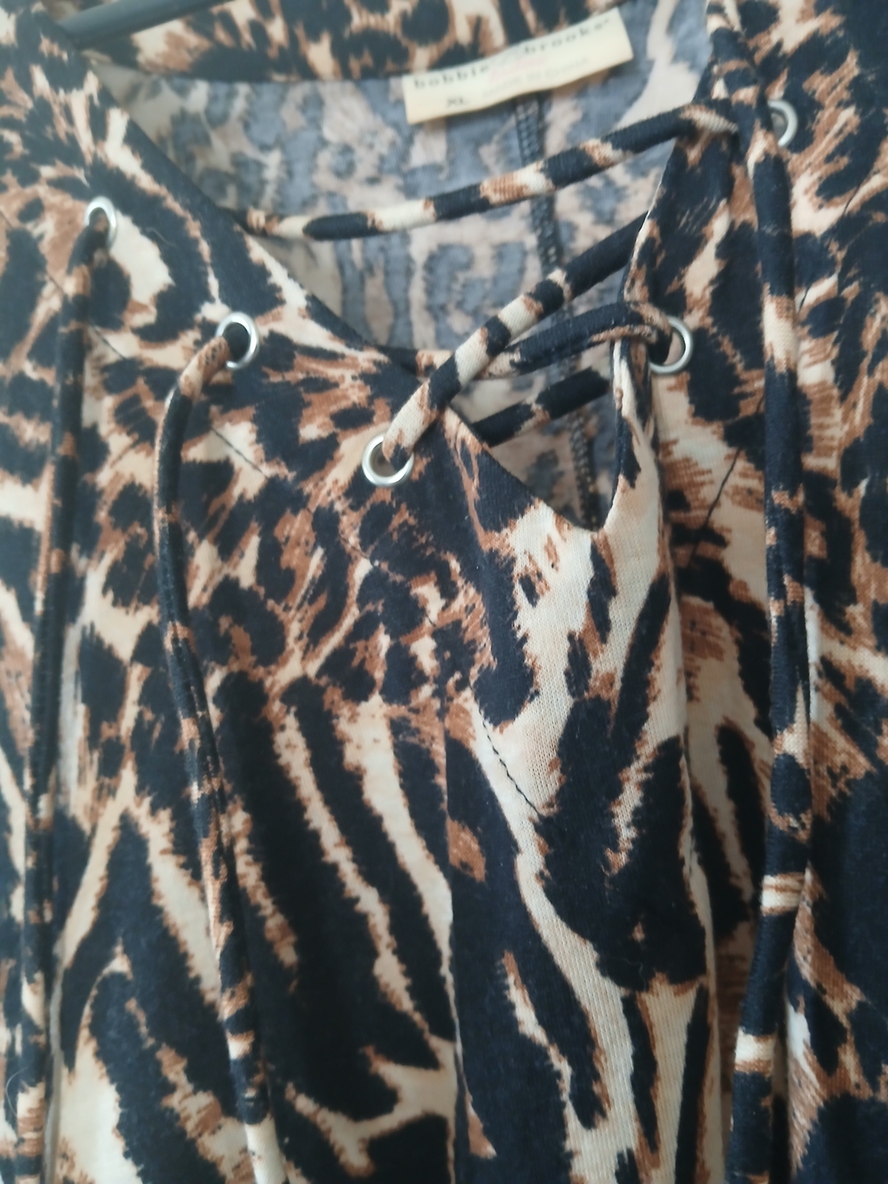 Bobbie Brooks Womans  Bottoms Brown and Black Animal Print